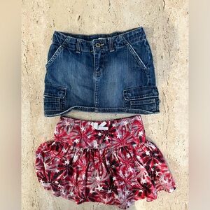 Girl’s Size M (7/8) Issac Mizrahi Skirt and Old Navy Denim Skirt